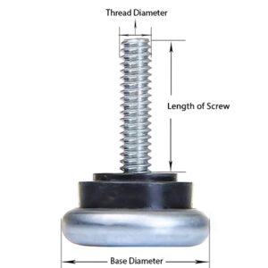 Furniture Leveling Glide <br>Metal - 455 RC </br>