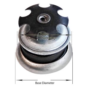 Zinc <br>Round Swivel Furniture Glide Insert