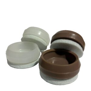 4 Pack- 1 1/8in Felt Snap on Glider/ Slider Leg Cap/Cup