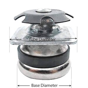 Zinc <br>Square Swivel Furniture Glide Insert