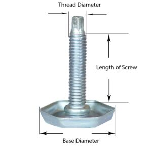 Hex Base Slider<br>Threaded Appliance Leveling Glide/Foot