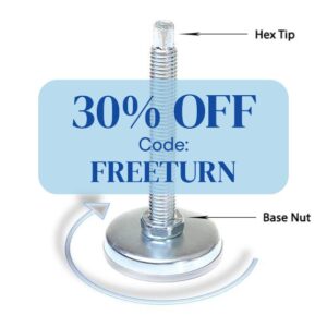 30% OFF Code: FREETURN </br>Heavy-Duty Pivot Base Glide/Leg <br>Non-Canter Swivel Leveler